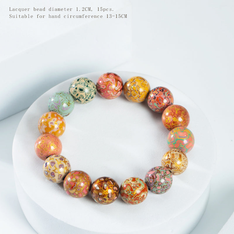 Fine Natural Lacquer Bead Strings1.2CM