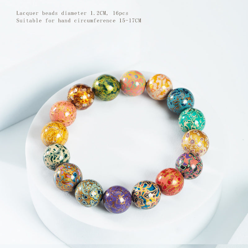 Fine Natural Lacquer Bead Strings1.2CM