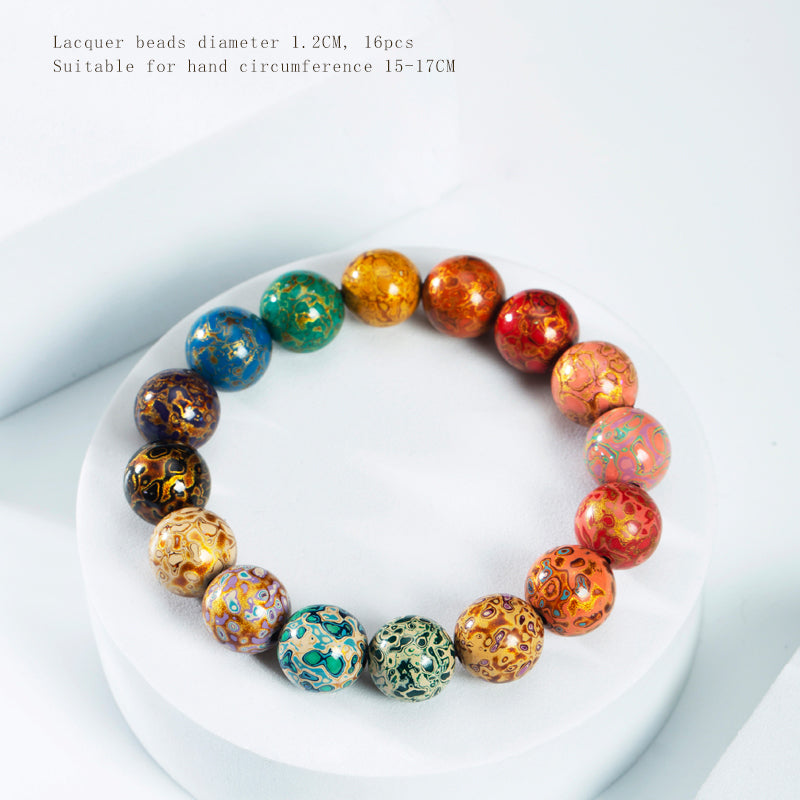 Fine Natural Lacquer Bead Strings1.2CM
