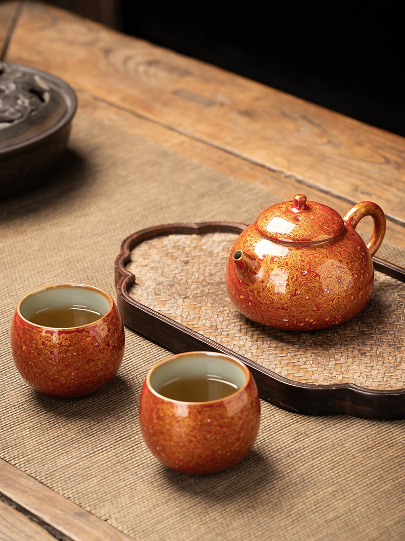 Handmade Lacquer Teapot Set