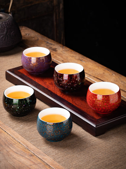 Lacquer Tea Cups Ceramic Teacups