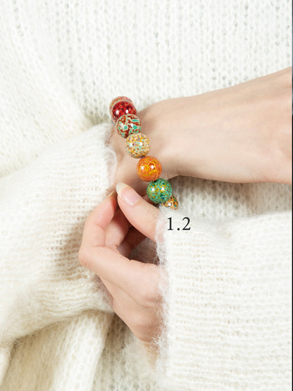 Fine Natural Lacquer Bead Strings1.2CM