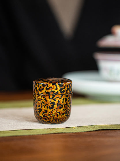 Lacquer Small Tea Canister