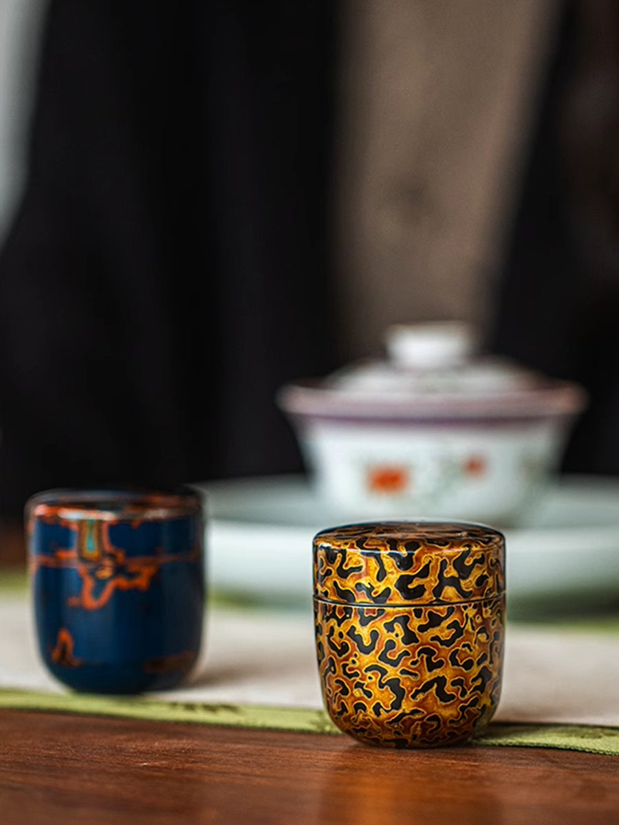 Lacquer Small Tea Canister