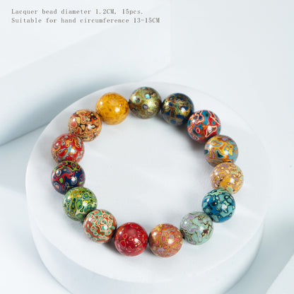 Fine Natural Lacquer Bead Strings1.2CM