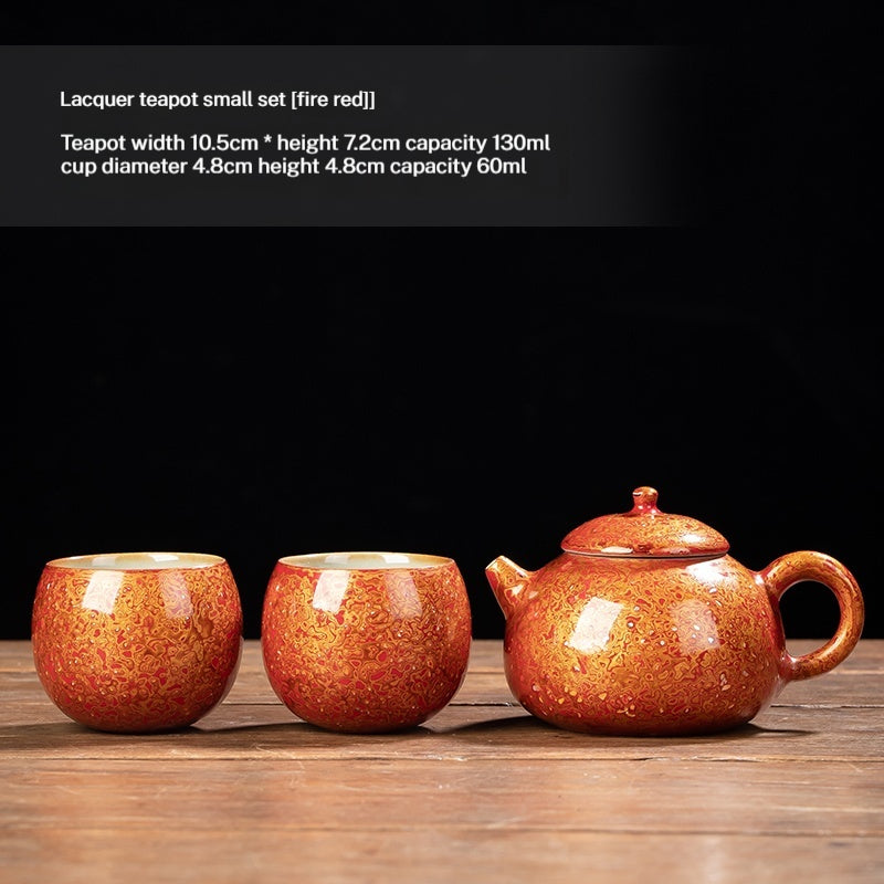 Handmade Lacquer Teapot Set