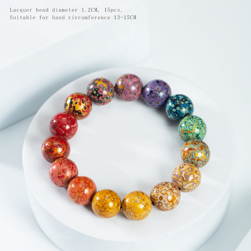 Fine Natural Lacquer Bead Strings1.2CM