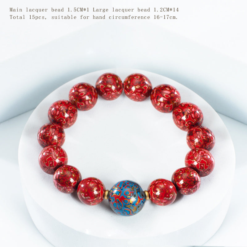 Fine Natural Lacquer Bead Strings1.2CM